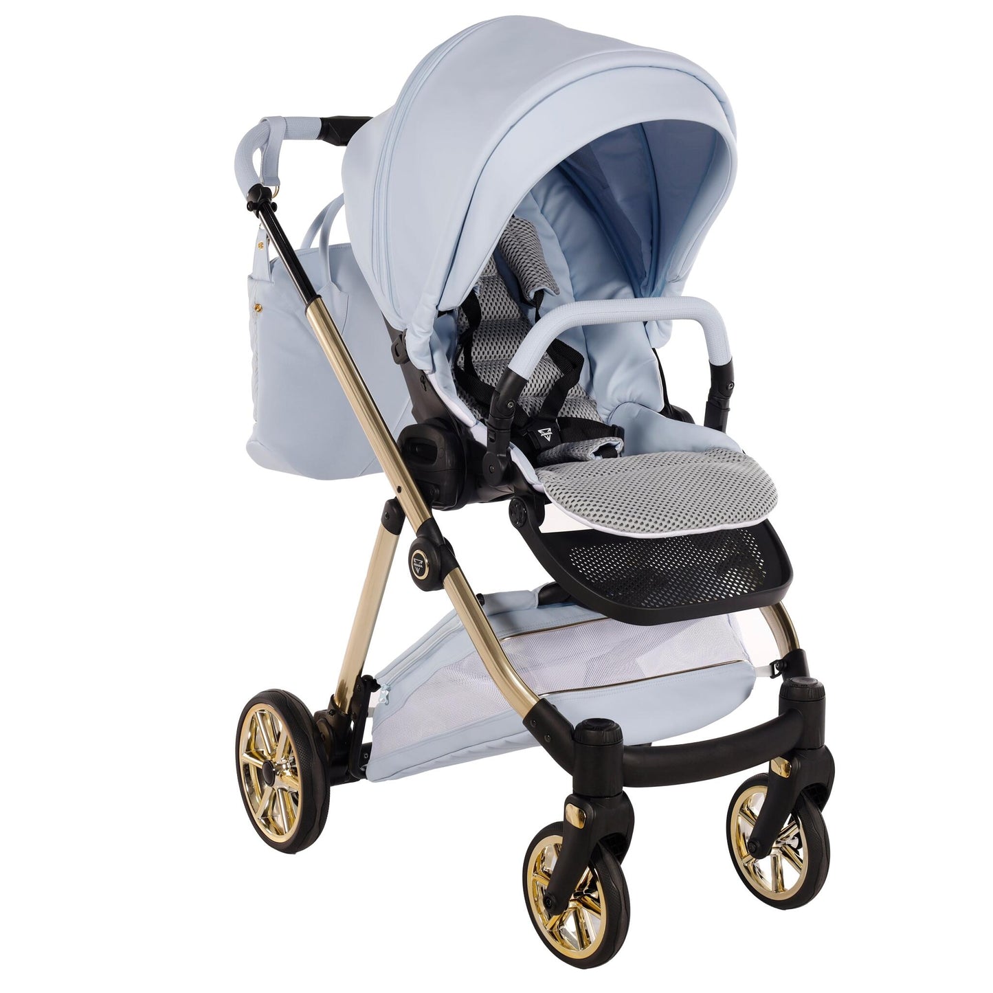 Art Deco Cochecito De Bebé Duo Azul_1