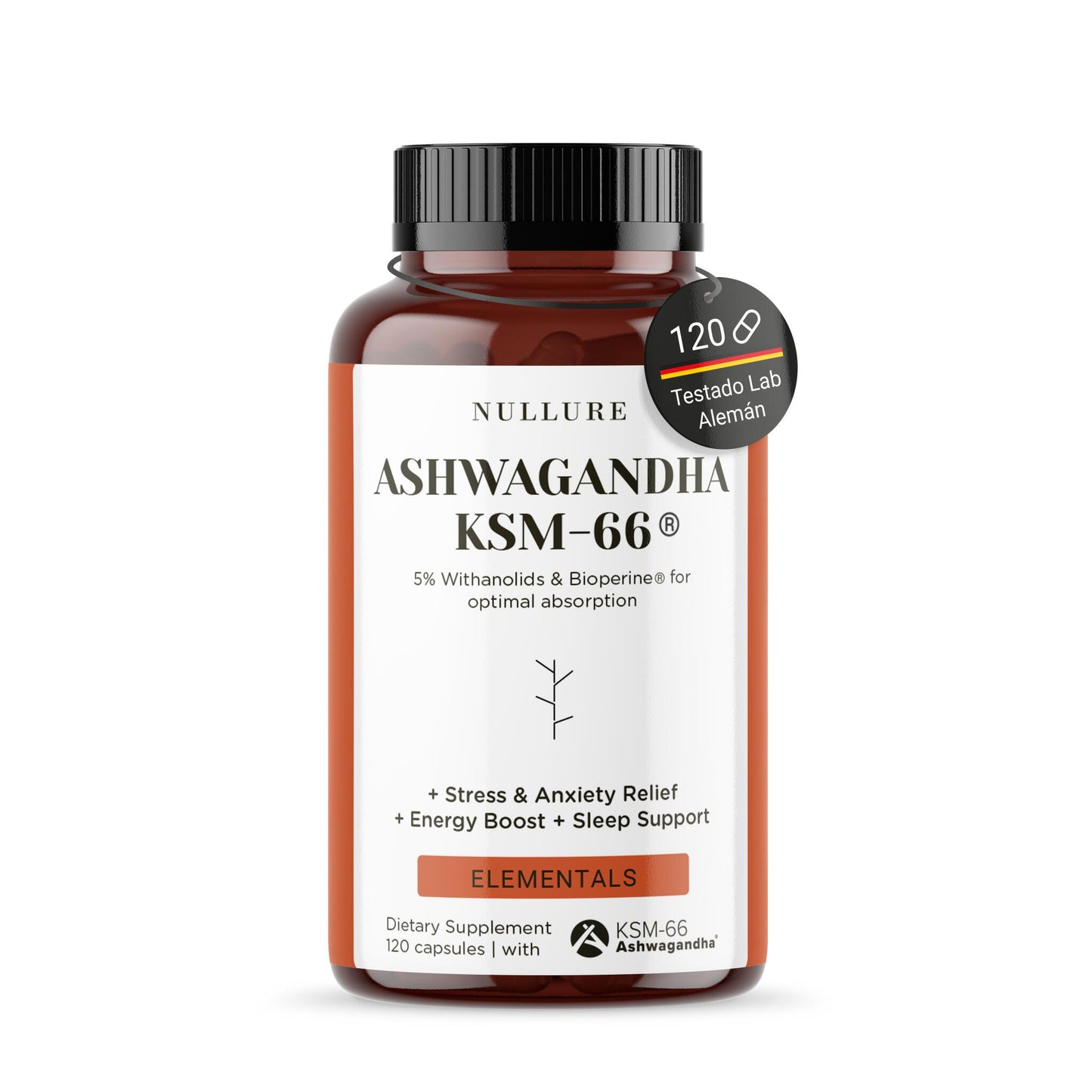 Ashwagandha orgánica ksm-66 + bioperine – antiestrés, energía y equilibrio emocional (120 cápsulas)_0