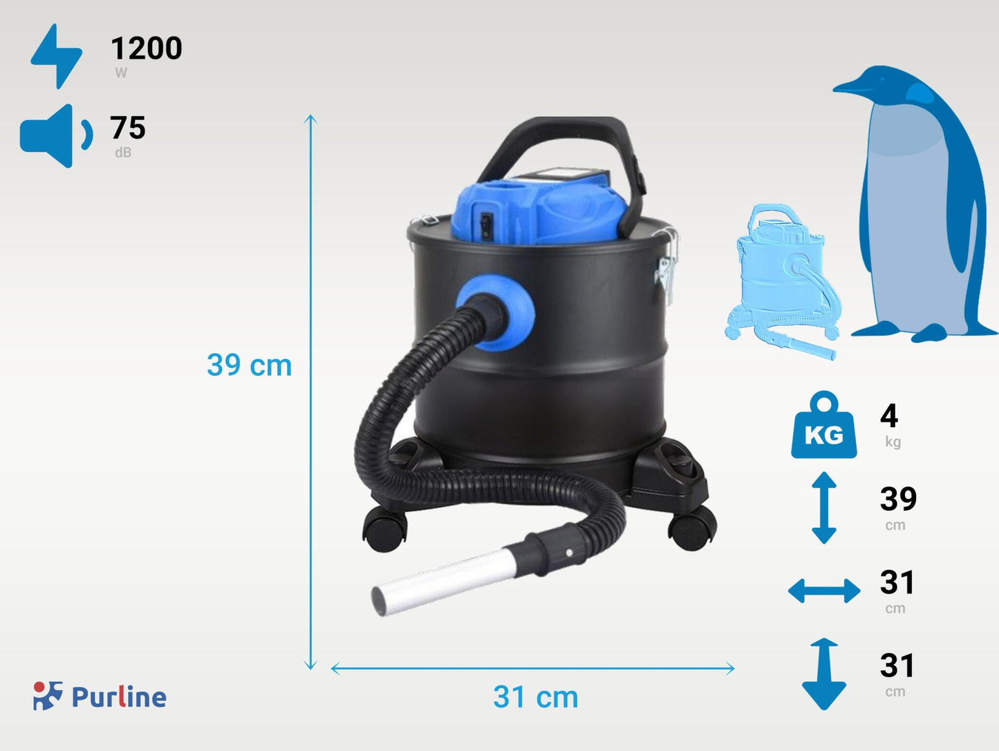 Aspirador De Cenizas Con Batería Recargable De Litio 18v Y Doble Filtro Havc-li Purline_2