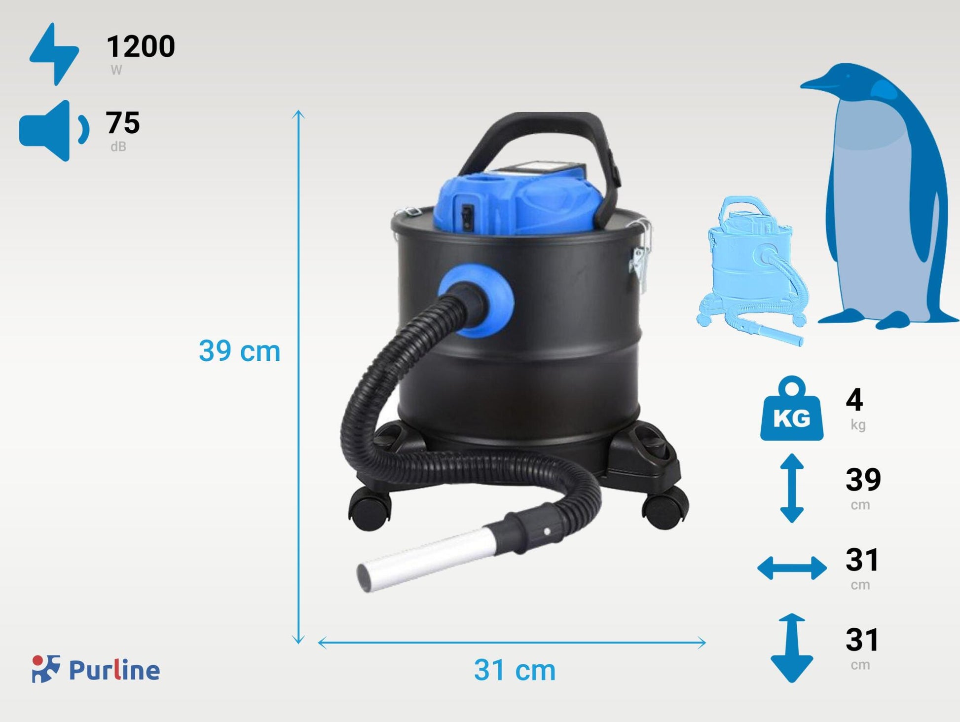 Aspirador De Cenizas Con Batería Recargable De Litio 18v Y Doble Filtro Havc-li Purline_2