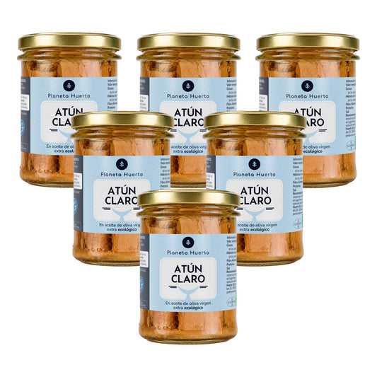 Pack 6x Atún claro MSC en aceite de oliva virgen extra ECO Planeta Huerto 200 g
