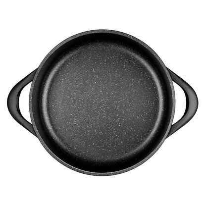 Batería De Cocina Inducción 6 Piezas Aluminio Fundido, 3 Ollas, Tapas De Vidrio Templado, Libre Pfoa Smile Mgk-18 Negro_3