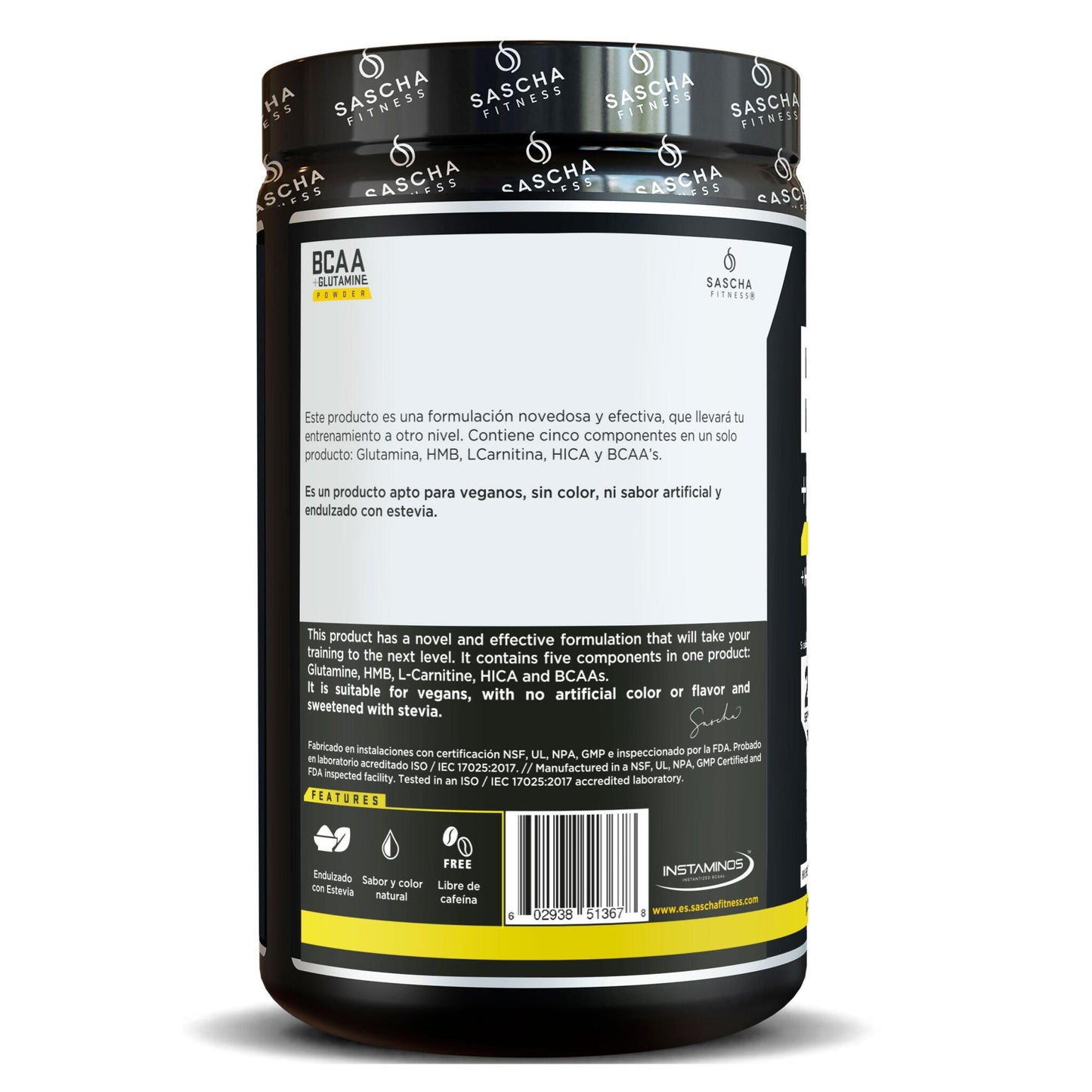 Bcaa + Glutamina Sabor Piña - Sascha Fitness España_2