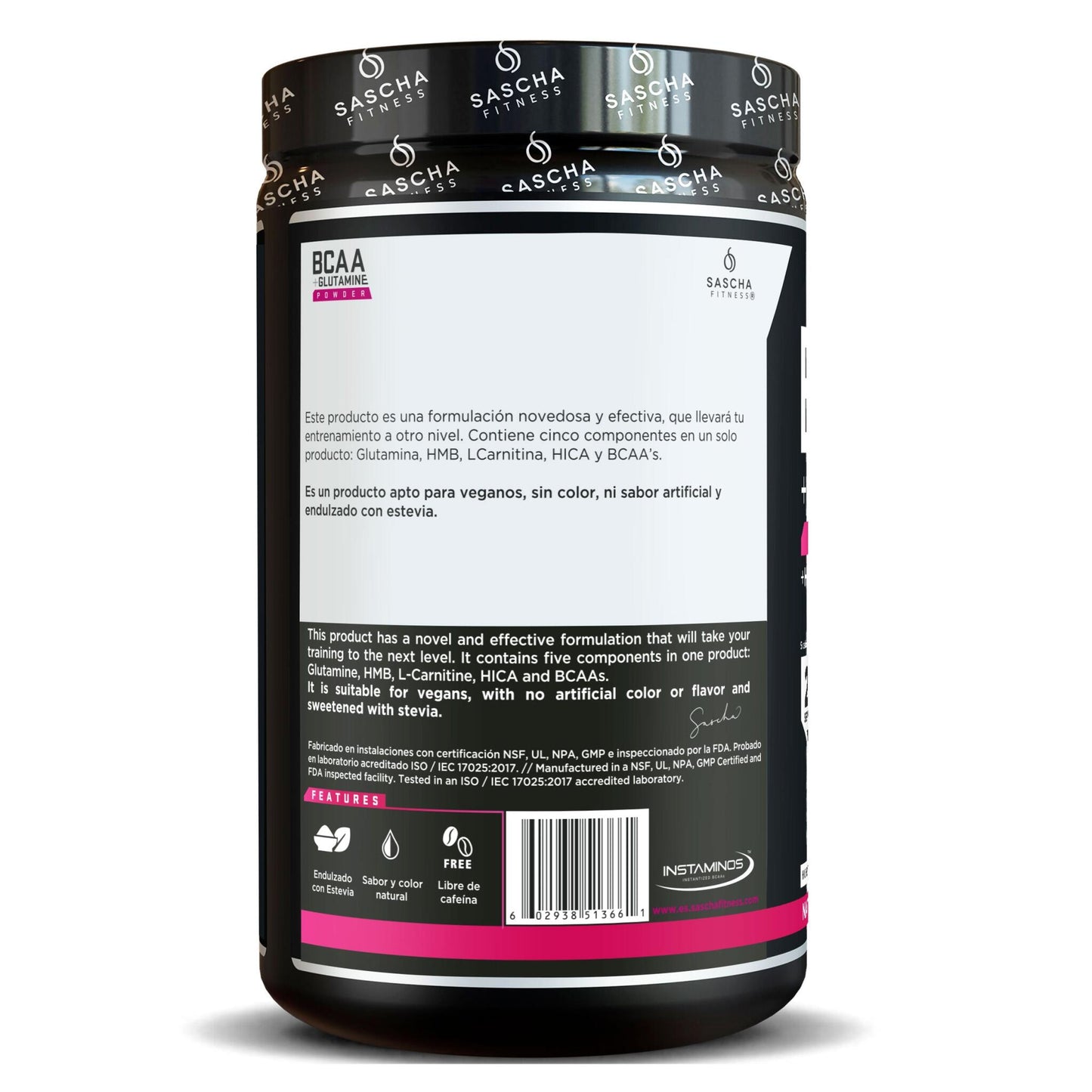 Bcaa + Glutamina Sabor Uva - Sascha Fitness España_2