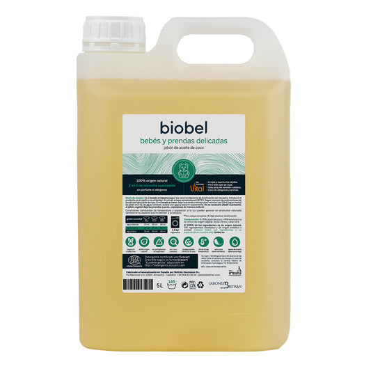 Jabón ropa de bebés y pieles sensibles Biobel 5 L