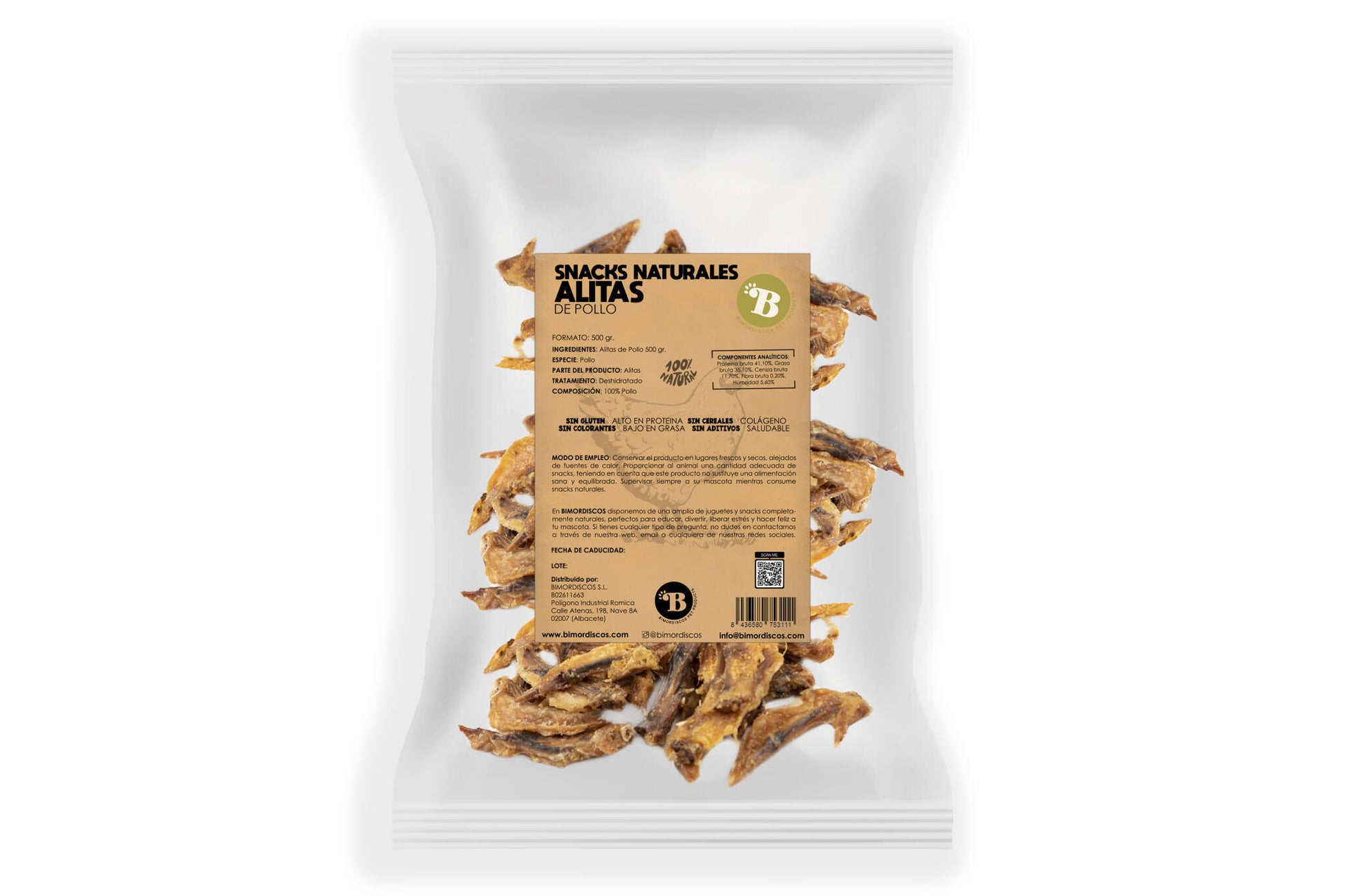 Bimordiscos Alitas De Pollo Para Perros Y Gatos · 500g._0