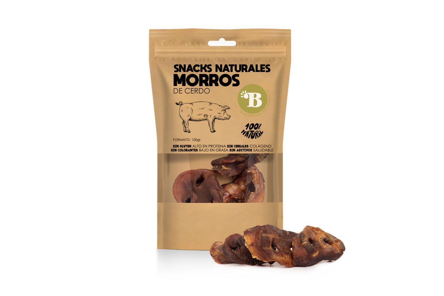 Bimordiscos Morros De Cerdo Para Perros · 100g_0
