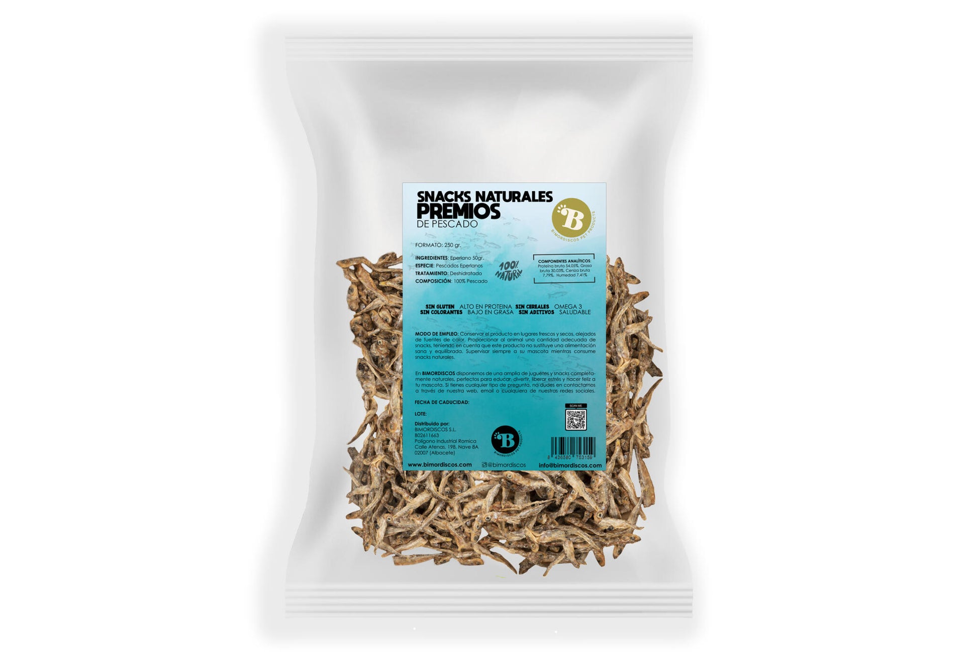 Bimordiscos Pescados Deshidratados Para Perros Y Gatos · 250g_0