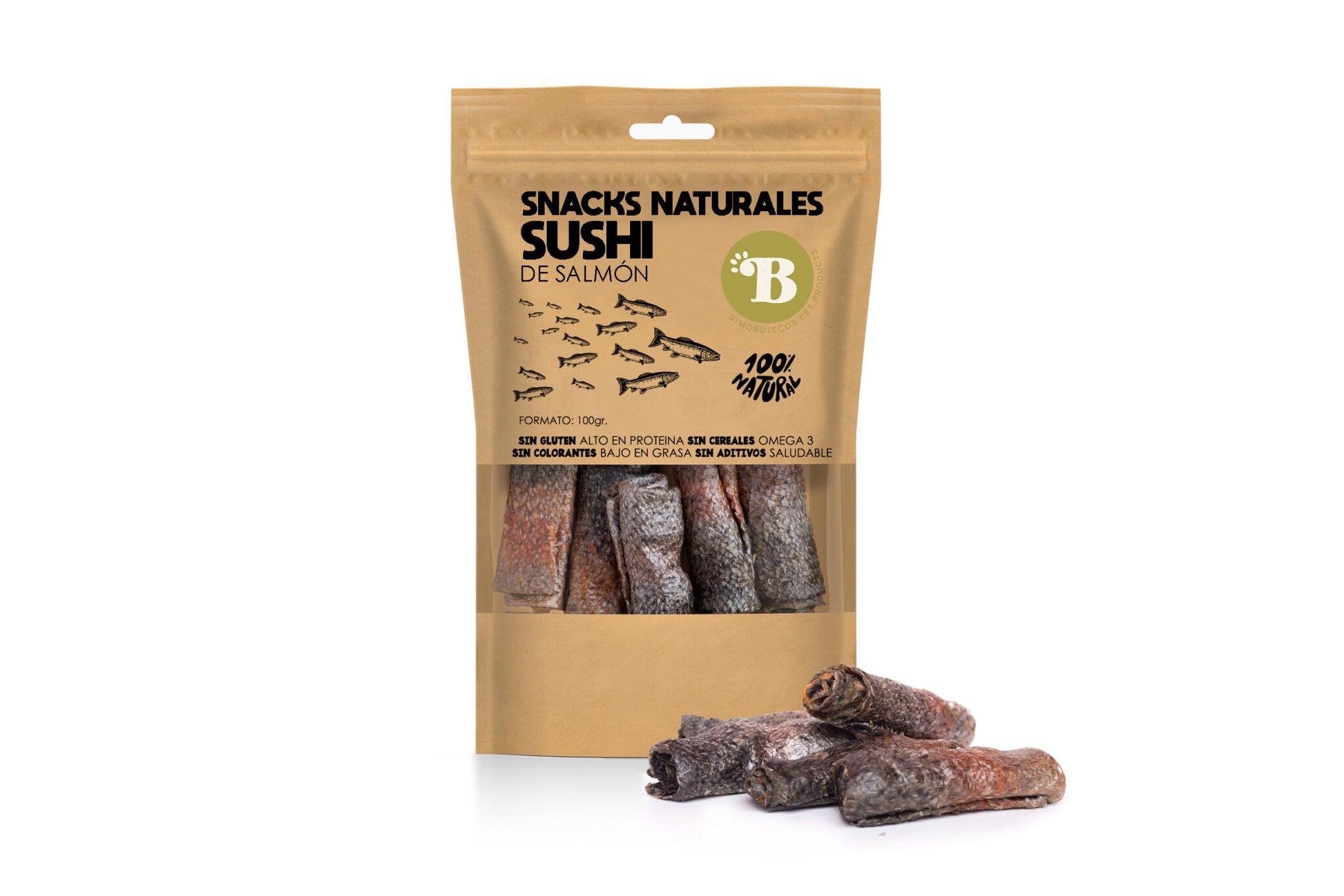 Bimordiscos Piel De Salmón Para Perros Y Gatos · 100g_0