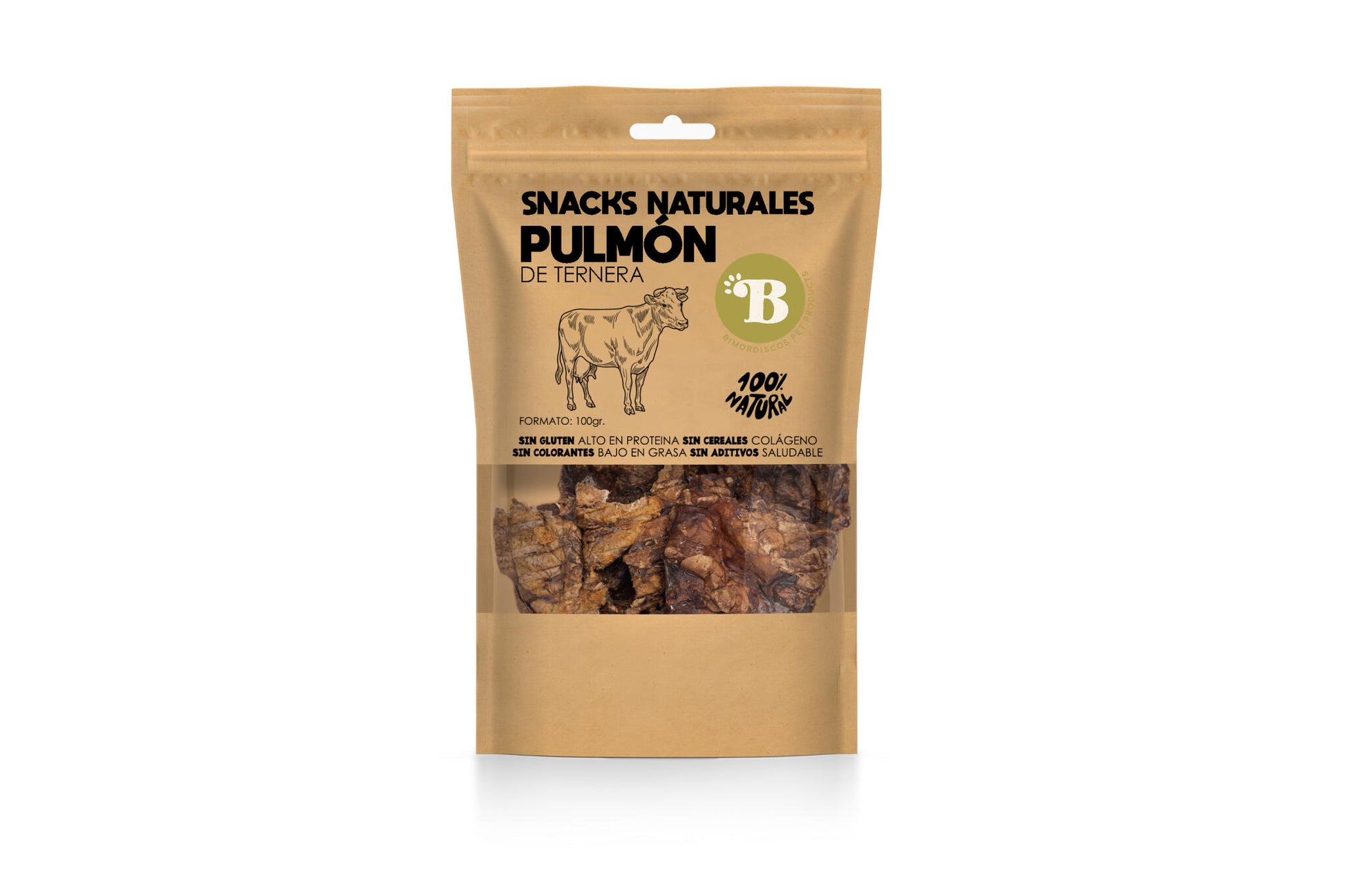 Bimordiscos Pulmón De Ternera Para Perros · 250g_2