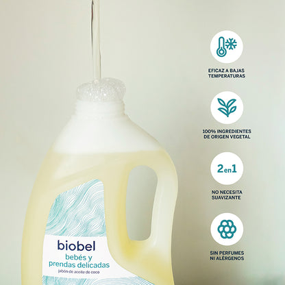 Jabón ropa de bebés y pieles sensibles Biobel 5 L