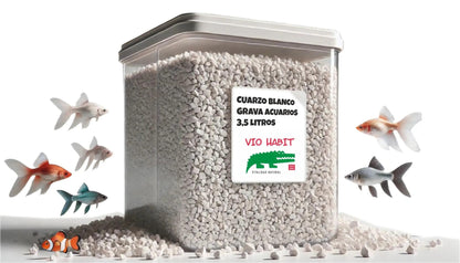 Vio Habit Cuarzo Blanco Acuarios / Tarrina 3.5 L. / Fino / Blanco_0