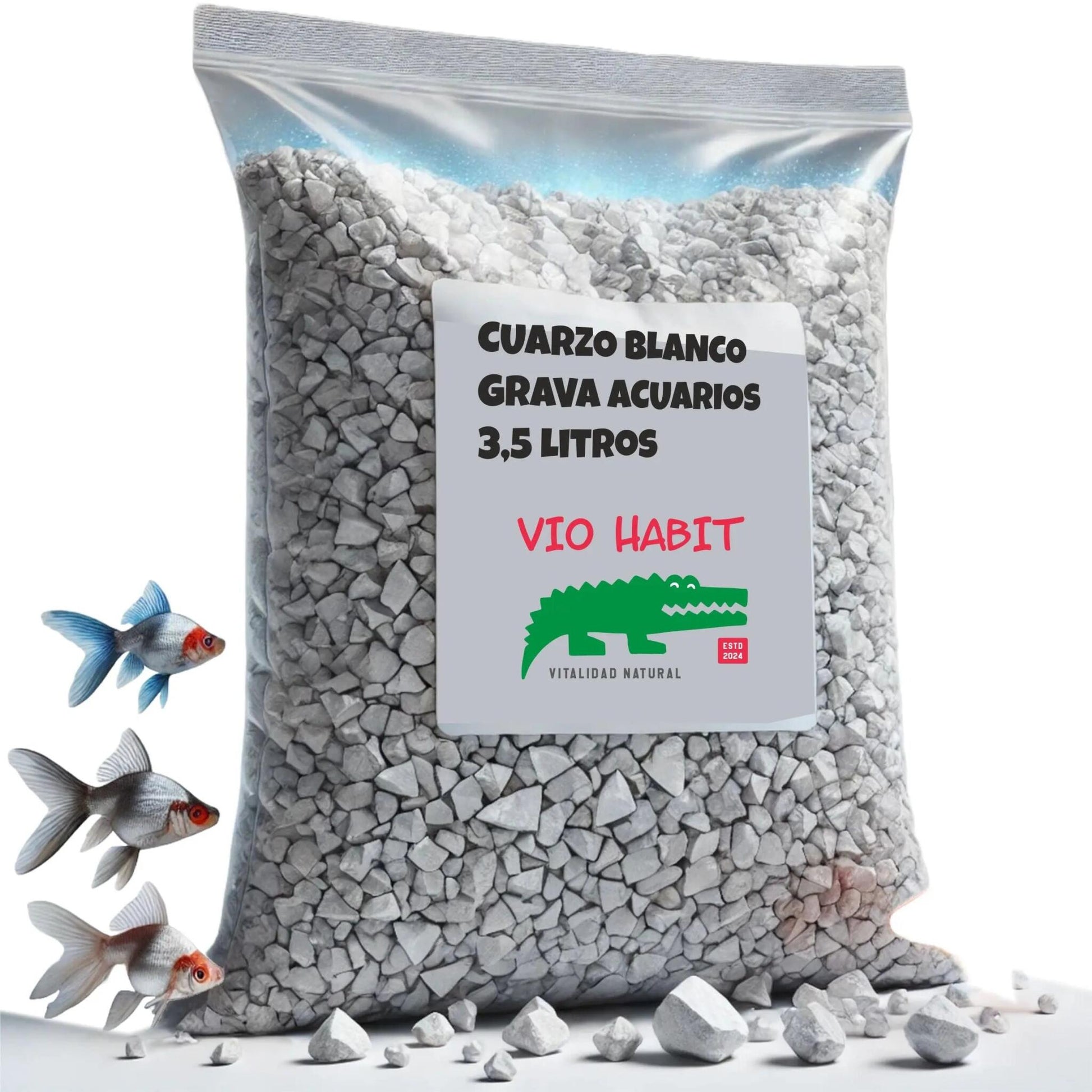 Vio Habit Cuarzo Blanco Acuarios / Saco 20 Kg. / Fino / Blanco_0