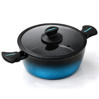 Briebe Cacerola Inducción Acero Forjado 24cm Antiadherente Sin Pfoa, Todas Cocinas Fabricada En España, Mare, Azul_0