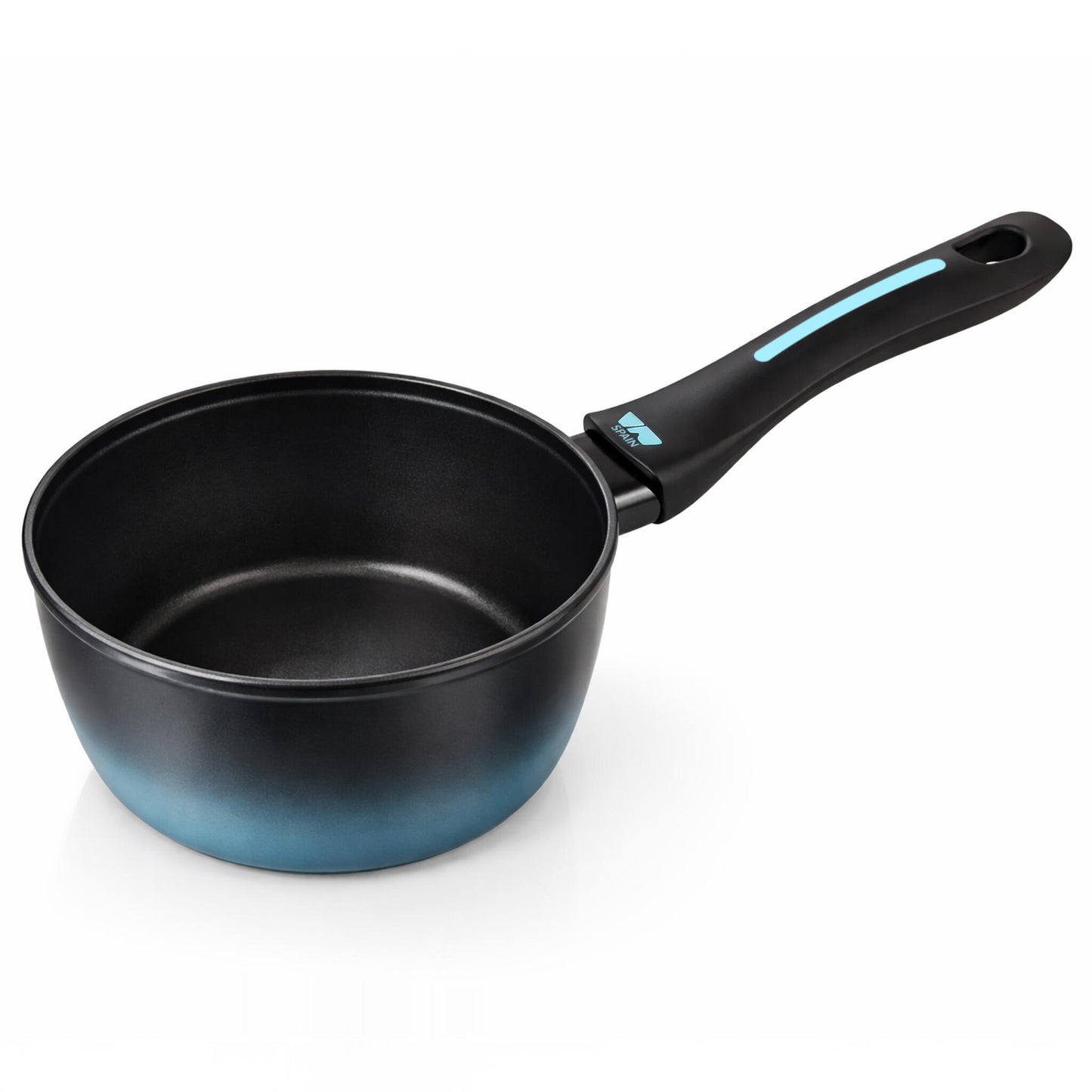 Briebe Cazo Inducción Acero Forjado 16cm Antiadherente Sin Pfoa, Todas Cocinas Fabricada En España, Mare, Azul_4