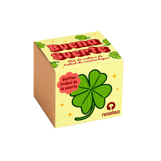 Buena Suerte | Kit Cultivo Trébol De 4 Hojas | Cultiva Tu Amuleto Natural En Casa | Regalo Original_0