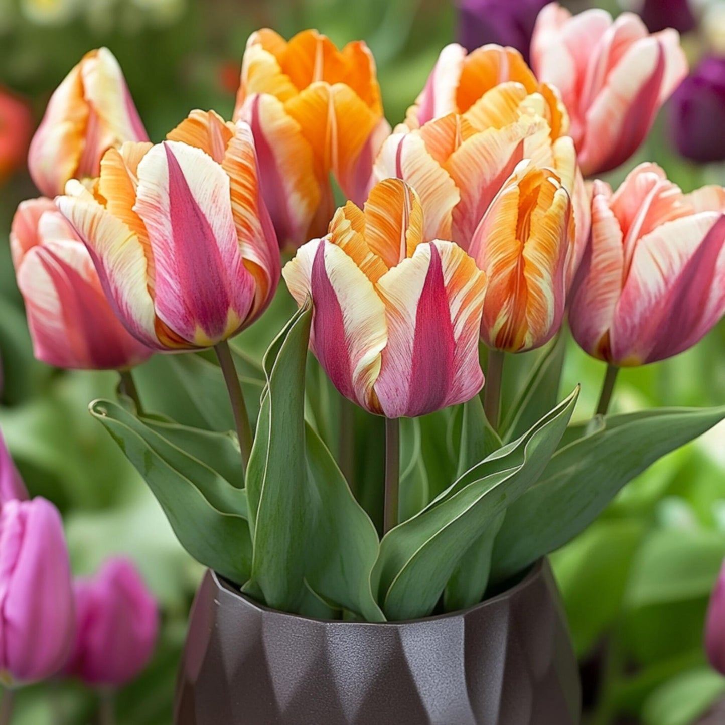Bulbos De Tulipán - 60 Pzs - Tulipa 'flaming Beauty Mix' - Bulbos De Flores_1