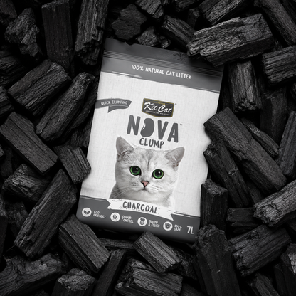 Kit Cat Arena Eco Nova Clump - Charcoal 7 L Arena para gatos - Carbón Activo Control de Olores