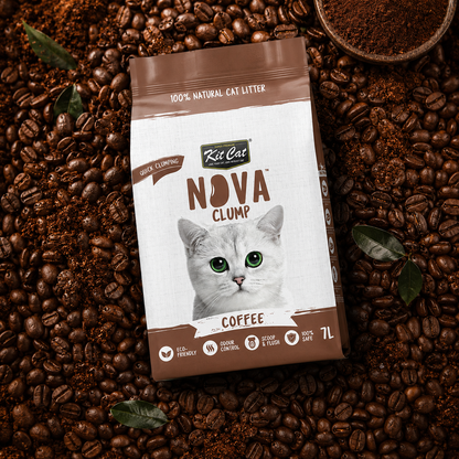 Kit Cat Arena Eco Nova Clump - Coffee 7 L Arena para gatos - Aroma Discreto Café