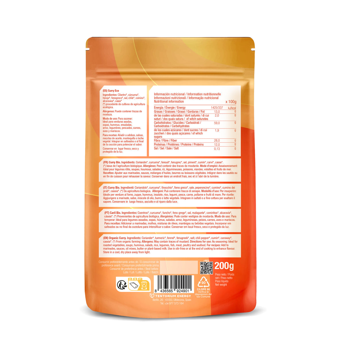 Curry ECO en polvo: (200 g) Doypack