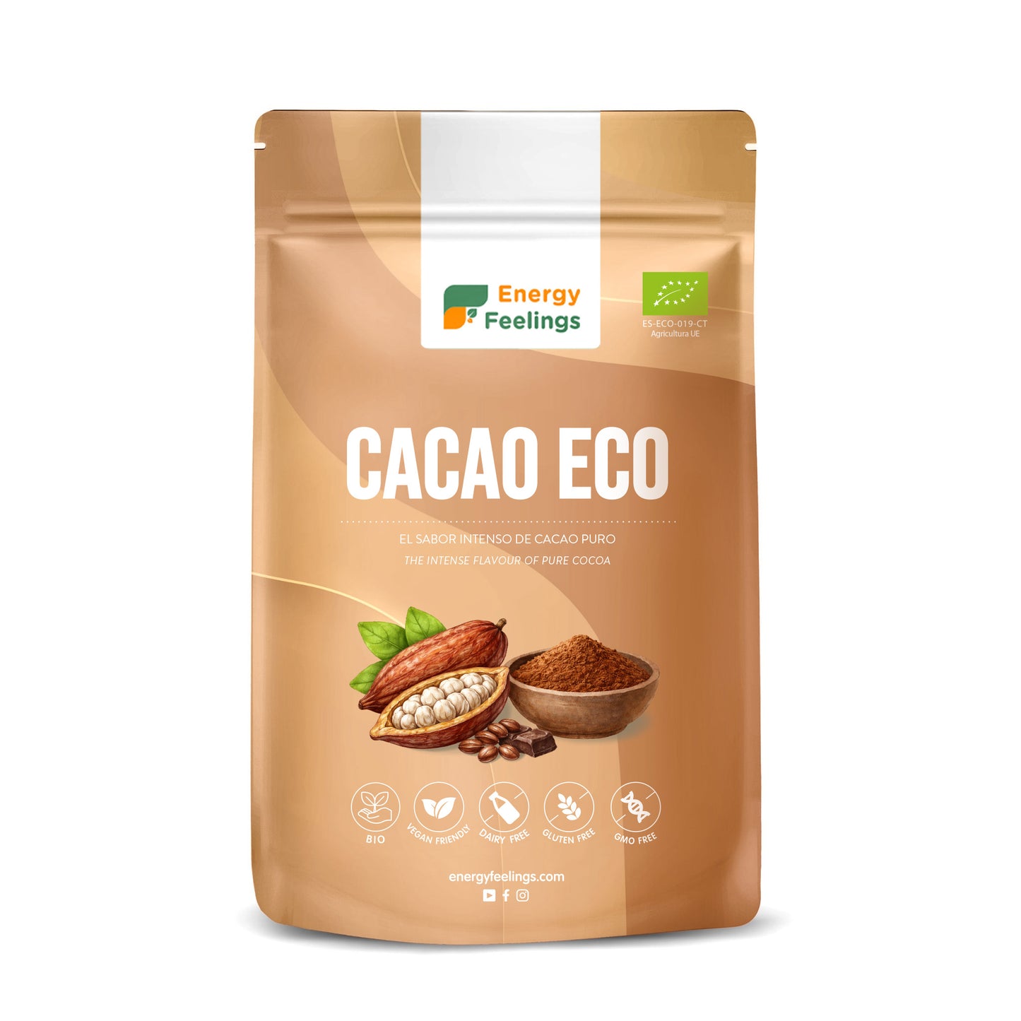 Cacao en polvo sin azúcar ECO Energy Feelings 200 g