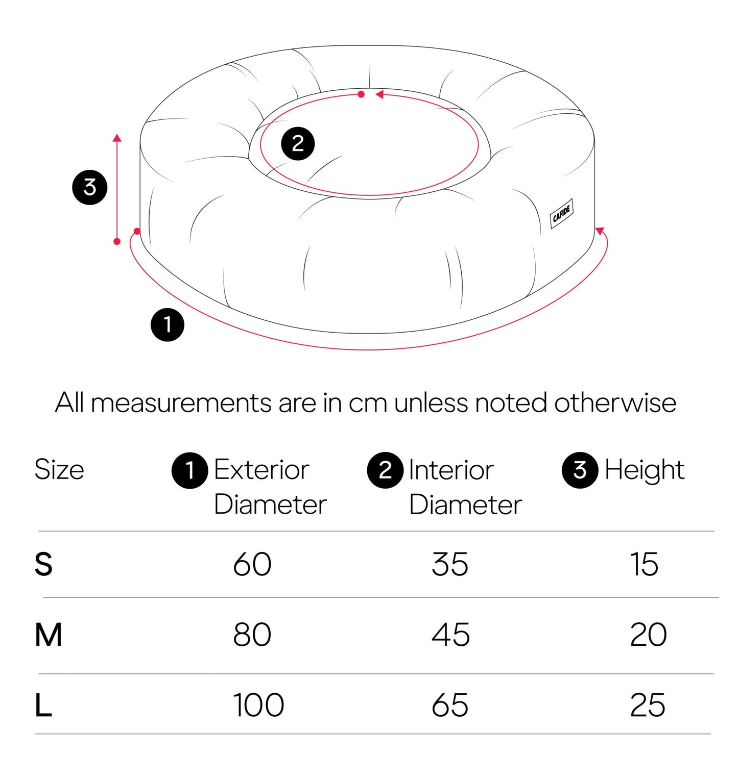 Cafide Cama Donut Para Perro Con Tejido De Chenilla Beige. Modelo Nuba. Talla M (80x80x20 Cm)_4