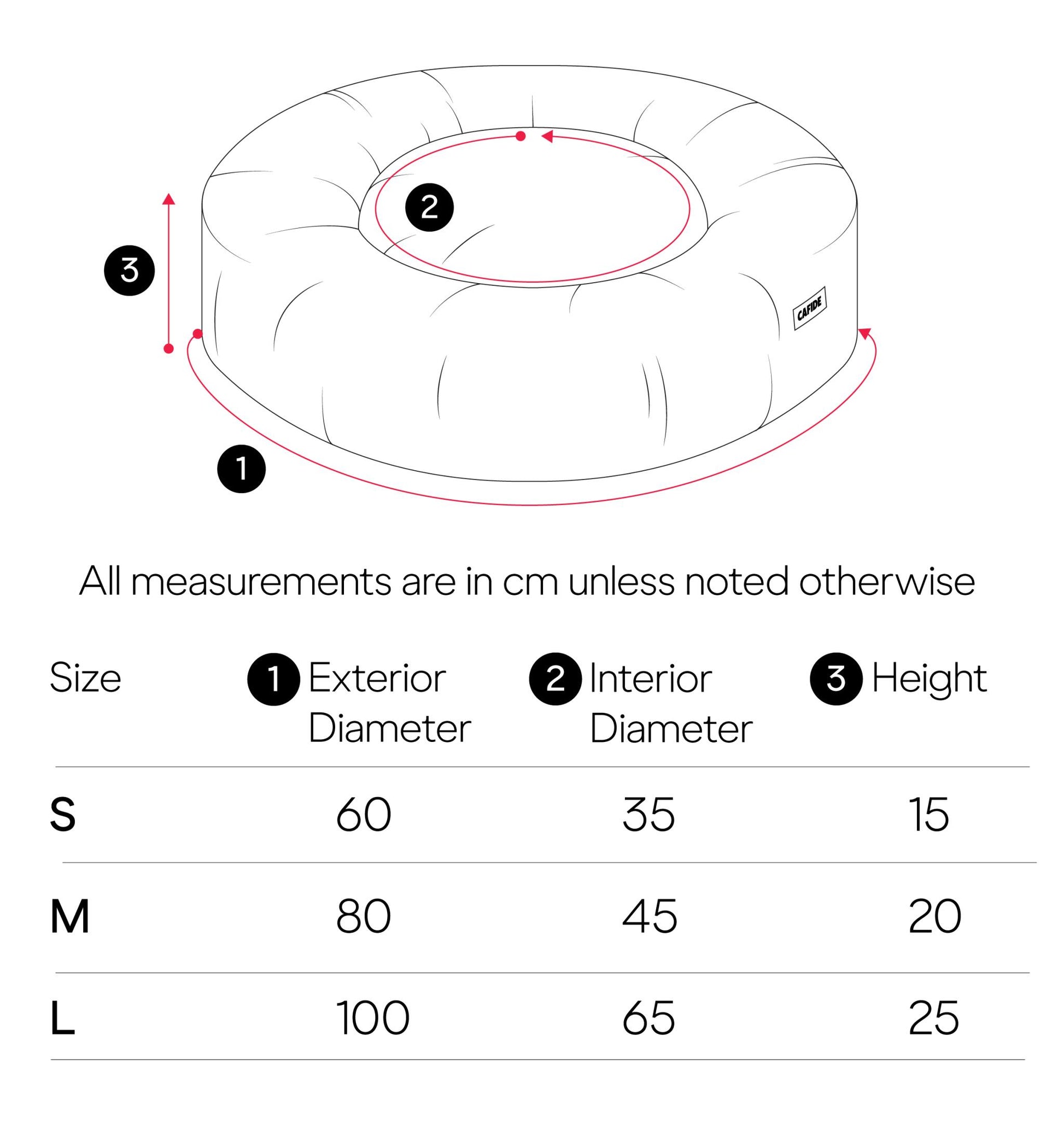 Cafide Cama Donut Para Perro Con Tejido De Pana Naranja. Modelo Nuba. Talla L (100x100x25 Cm)_4