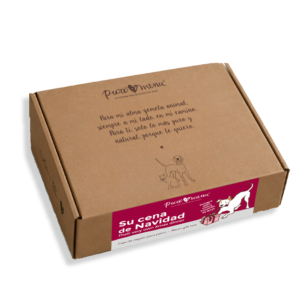 Caja Regalo Completa Perro Navidad Puromenu
