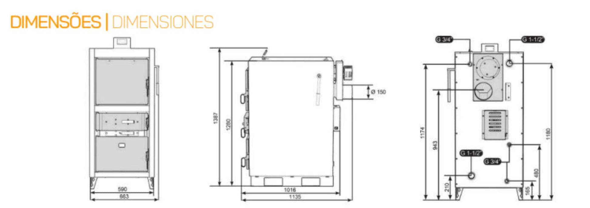 Calderas De Leña Metlor Modelo Pm 22_3