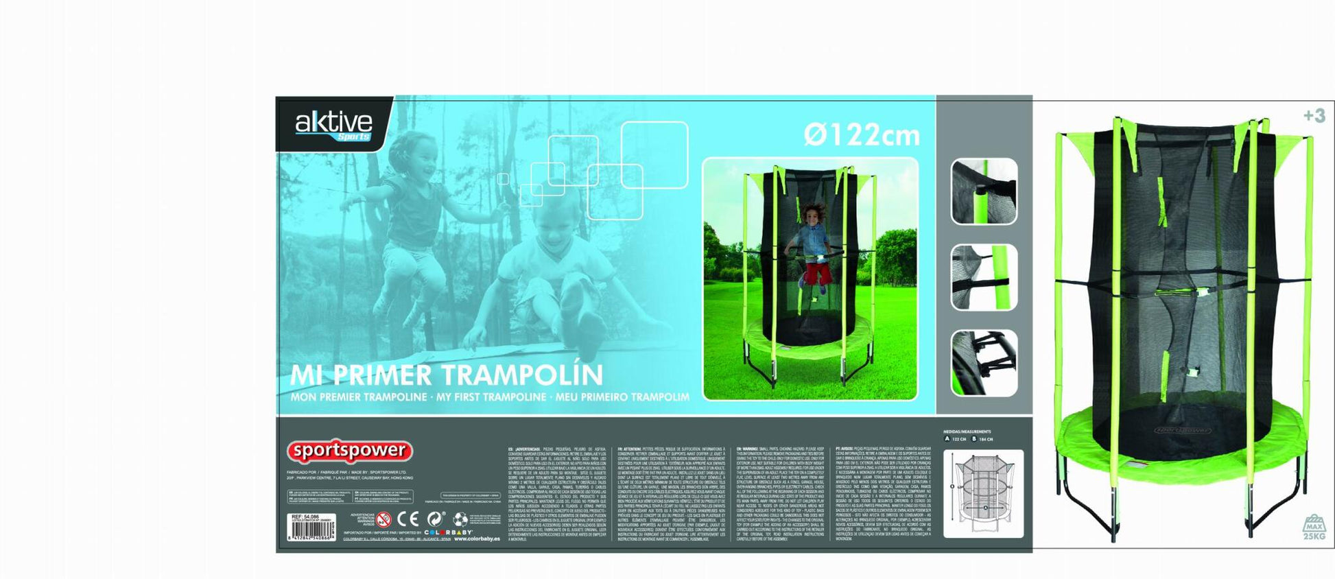 Cama Elástica Infantil Ø122 Cm Aktive Outdoor_5