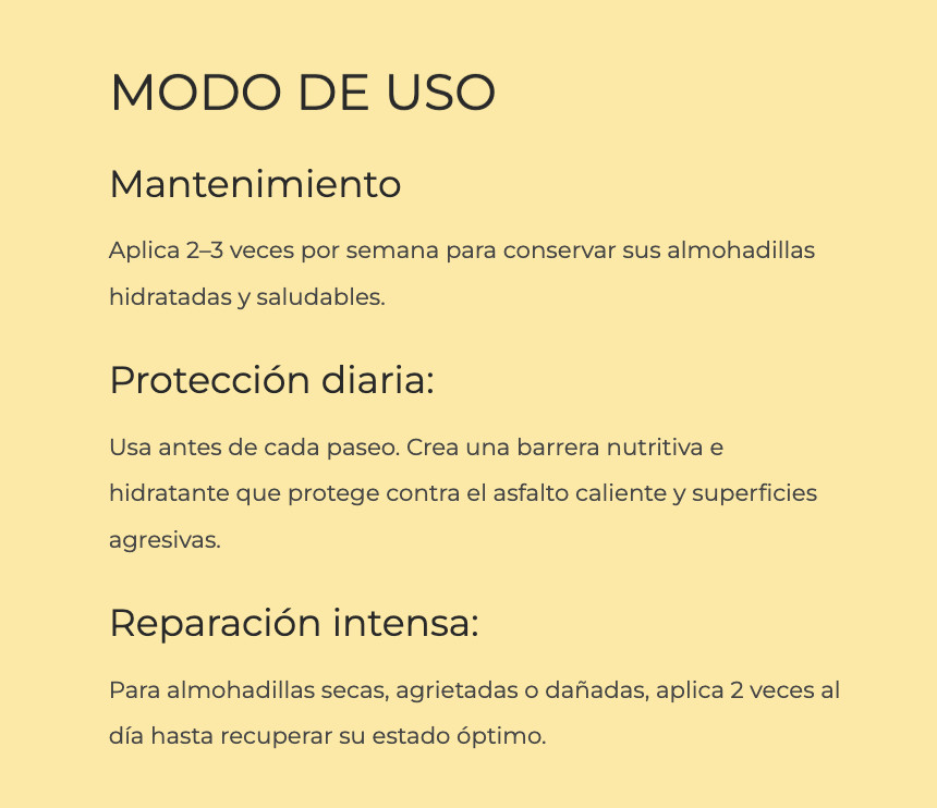 Crema Natural para almohadillas de perros Masco Beauty 75 ml