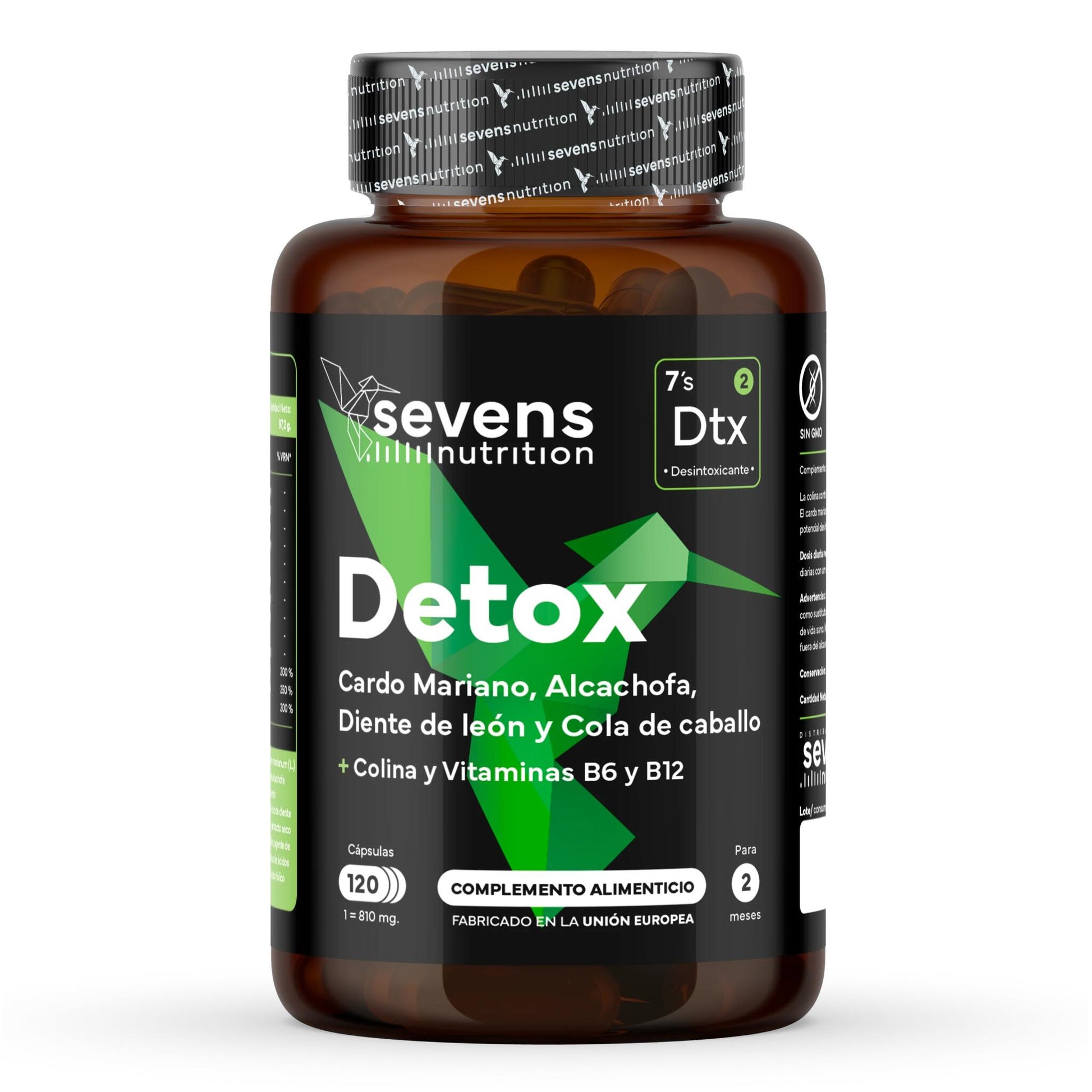 Cardo Mariano Detox Sevens Nutrition. Hígado Sano Y Depuración Natural._0