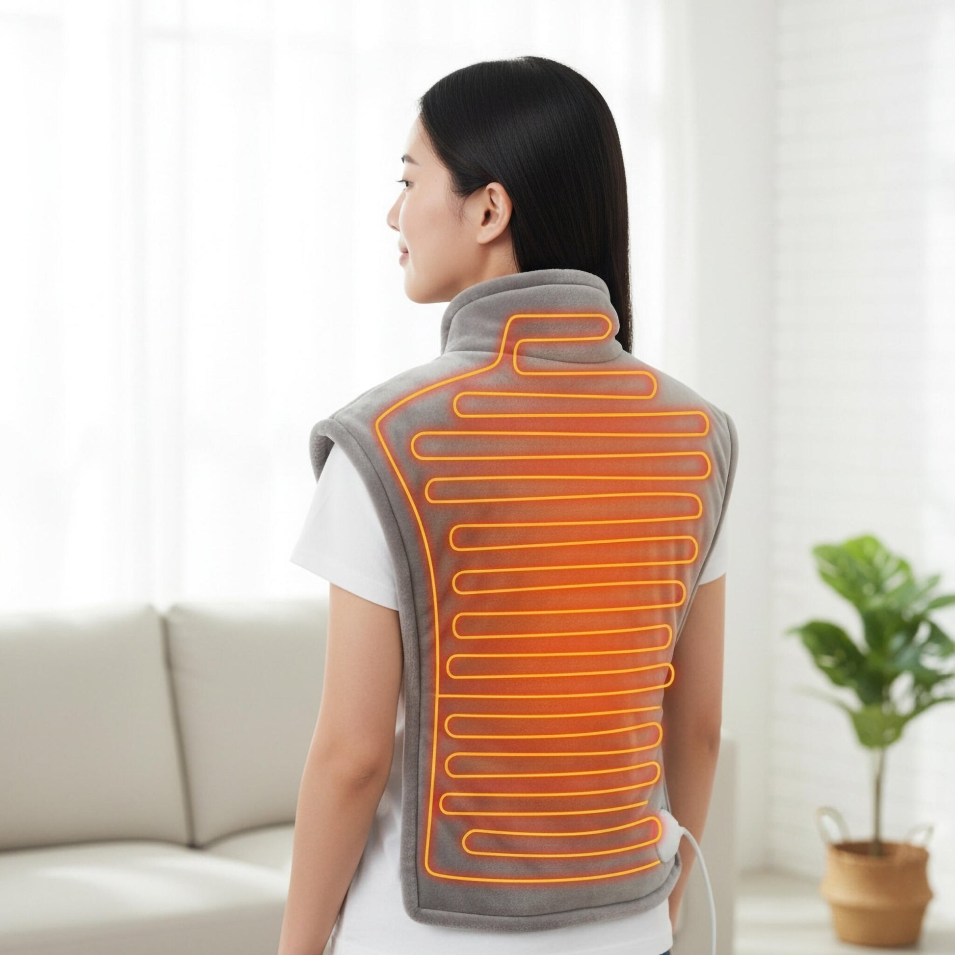Chal Eléctrico Calefactable Para Cuello, Hombros Y Espalda – Manta Térmica, Relajación_1