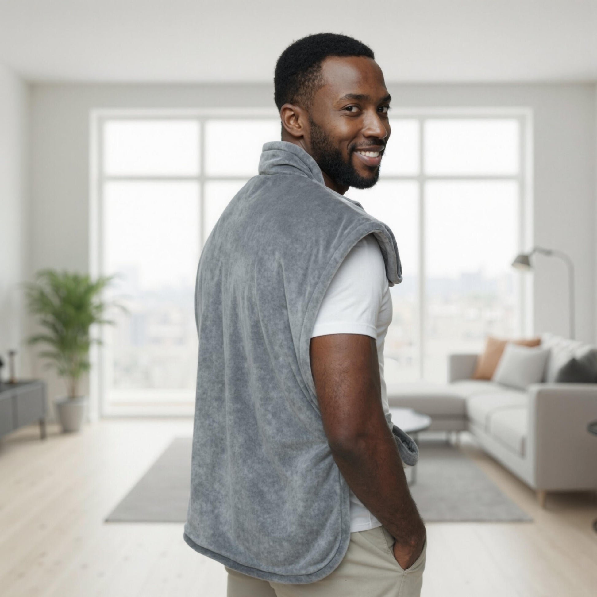 Chal Eléctrico Calefactable Para Cuello, Hombros Y Espalda – Manta Térmica, Relajación_3