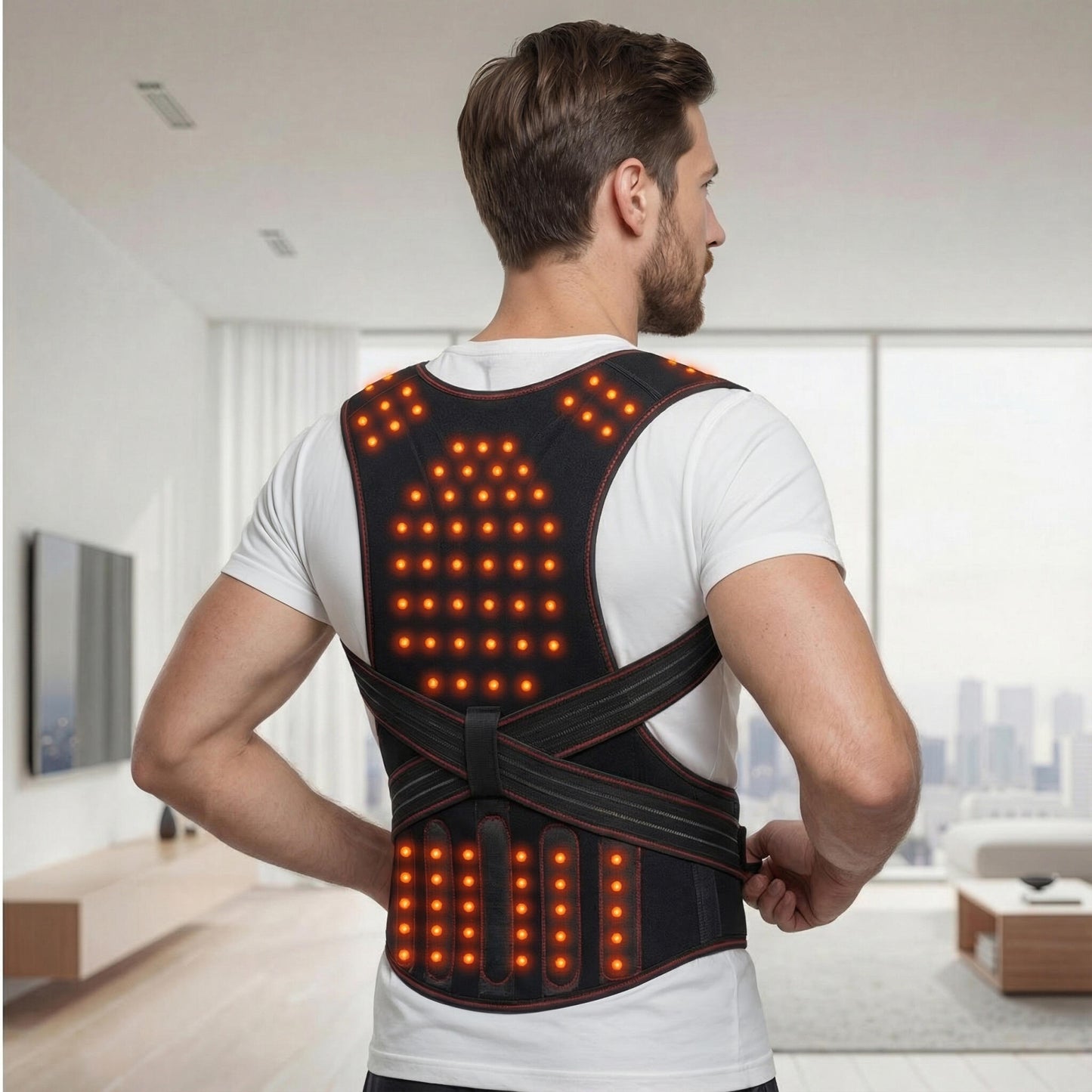 Chaleco De Soporte Dorsal Con Calor, Faja Lumbar – 111 Imanes Y Turmalina, Soporte_1