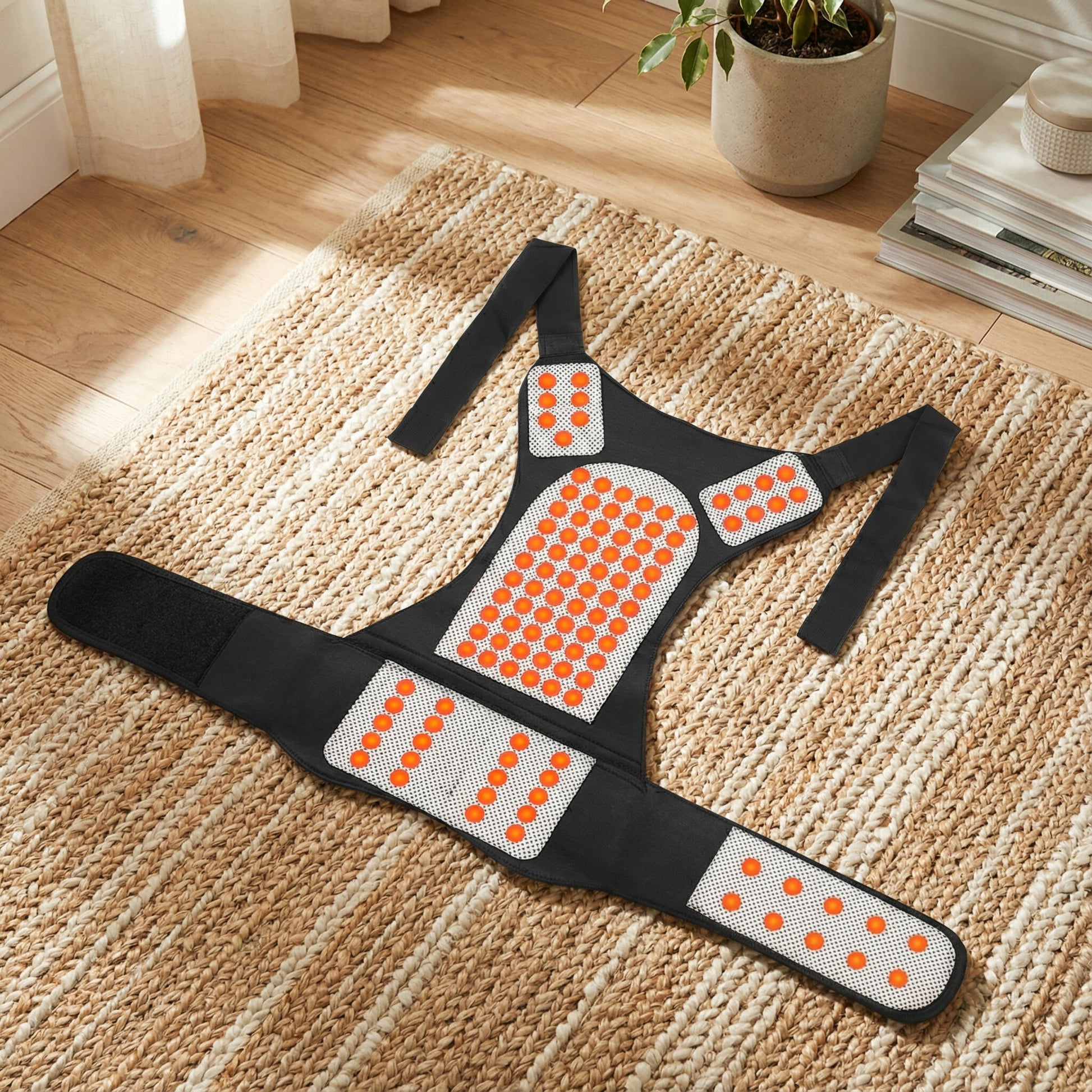 Chaleco De Soporte Dorsal Con Calor, Faja Lumbar – 111 Imanes Y Turmalina, Soporte_4