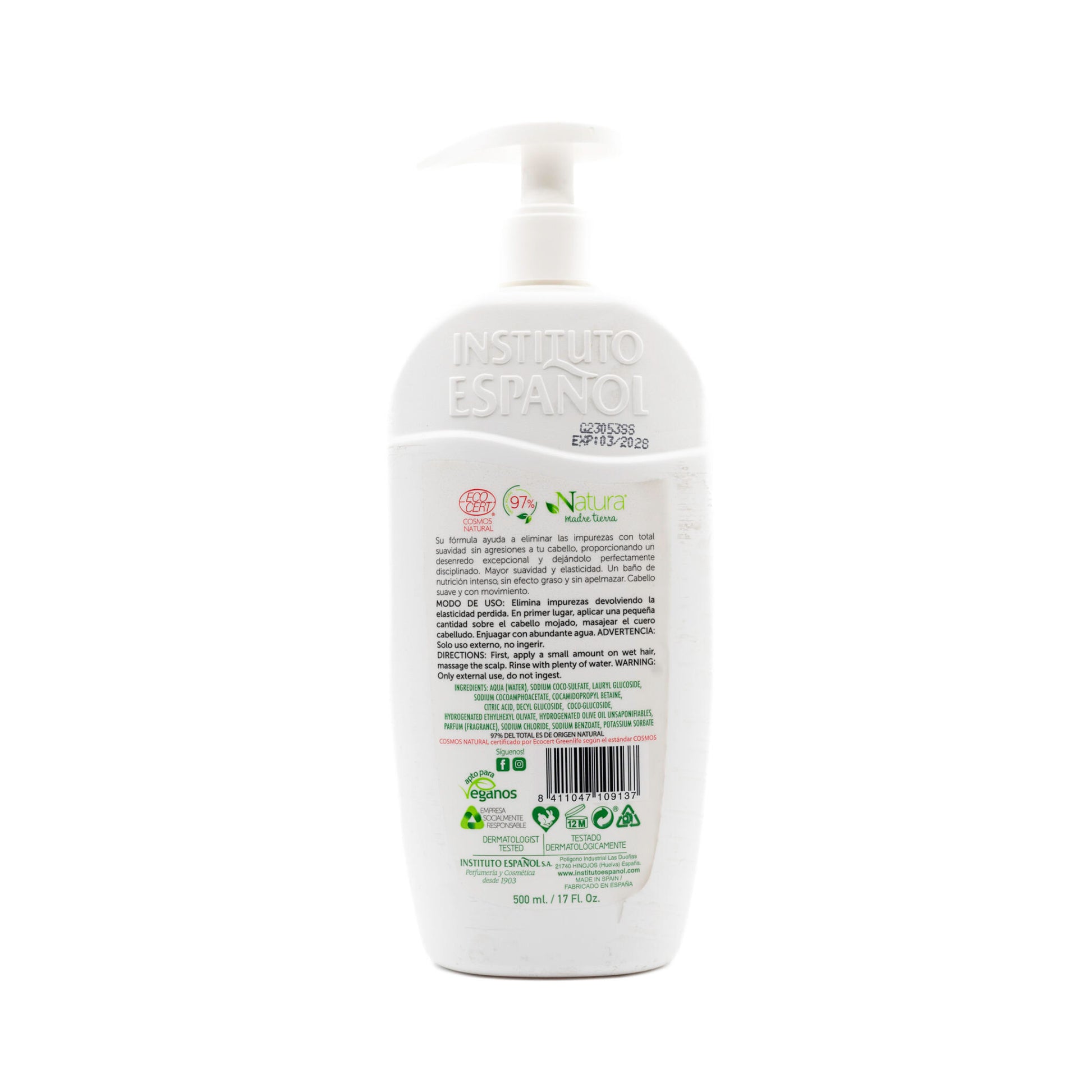 Champú Suave Natura Madre Tierra Instituto Español 500ml_1