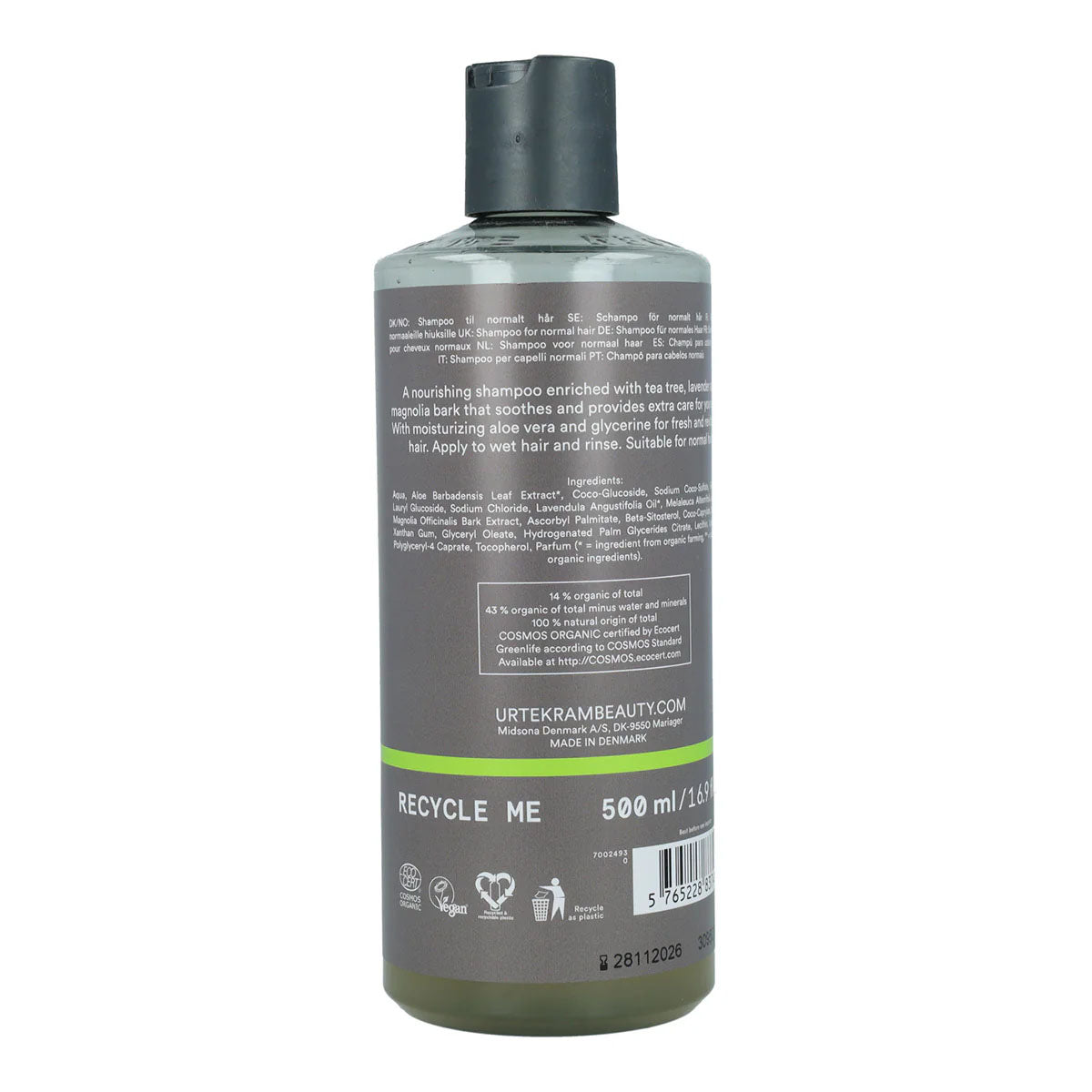 Pack 2x Champú de Árbol de Té Antibacterial Urtekram 500 ml