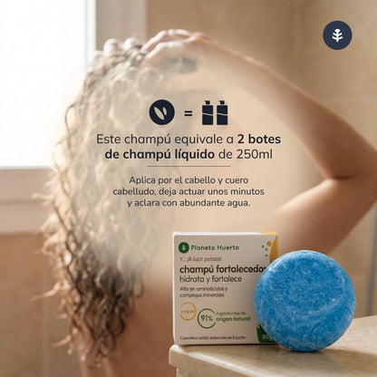 Champú sólido Fortalecedor con Aminoácidos Planeta Huerto 85 g