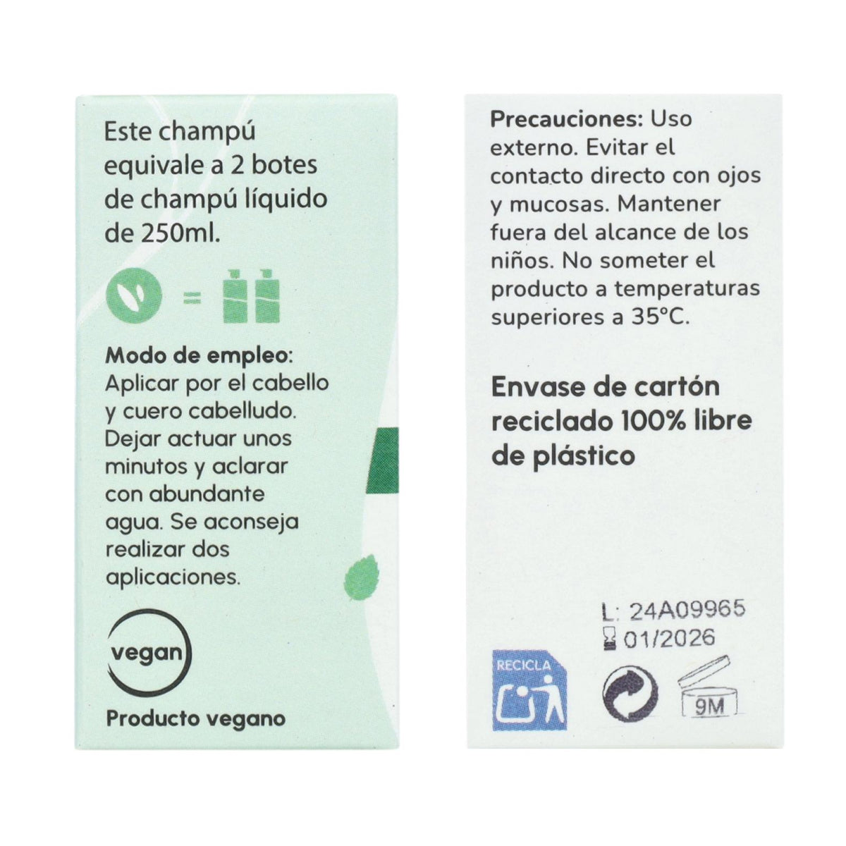 Champú sólido antigrasa Menta Planeta Huerto 85 gr