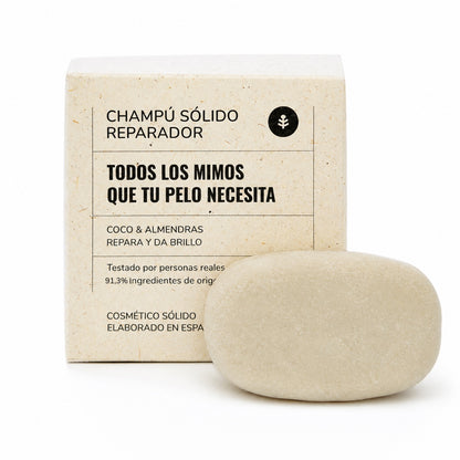 Champú sólido reparador coco y almendra Planeta Huerto 85 g
