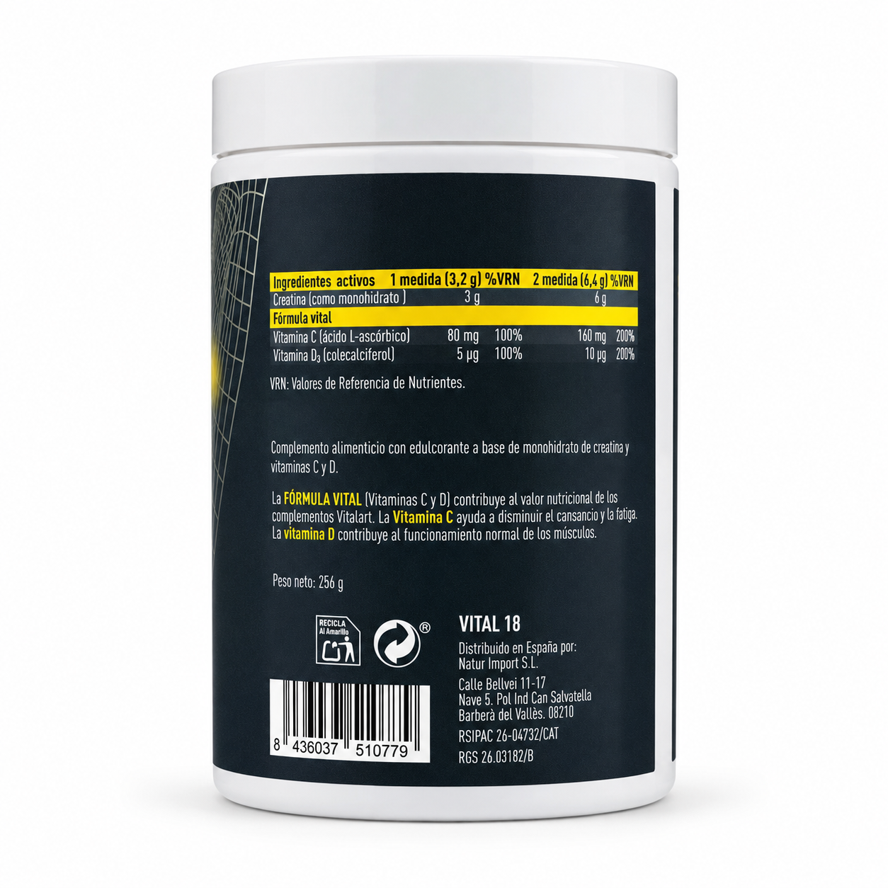 Creatina Creavitalis 200 Mesh Vitalart 256 g