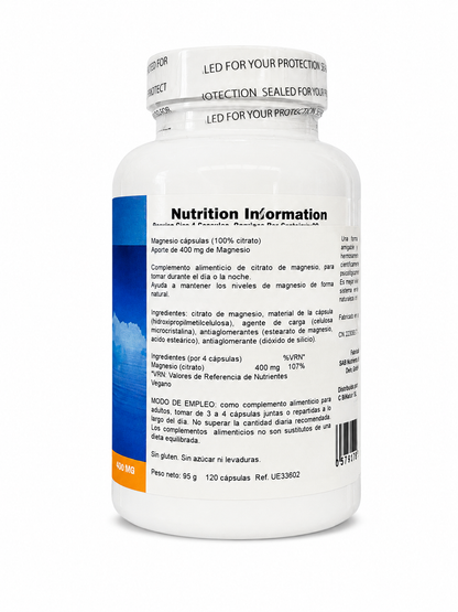Magnesio 400 mg Nature's Plus 120 cápsulas