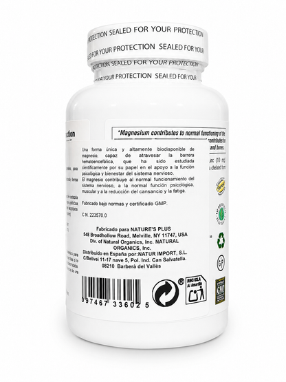 Magnesio 400 mg Nature's Plus 120 cápsulas