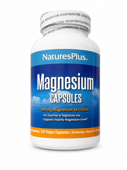 Magnesio 400 mg Nature's Plus 120 cápsulas