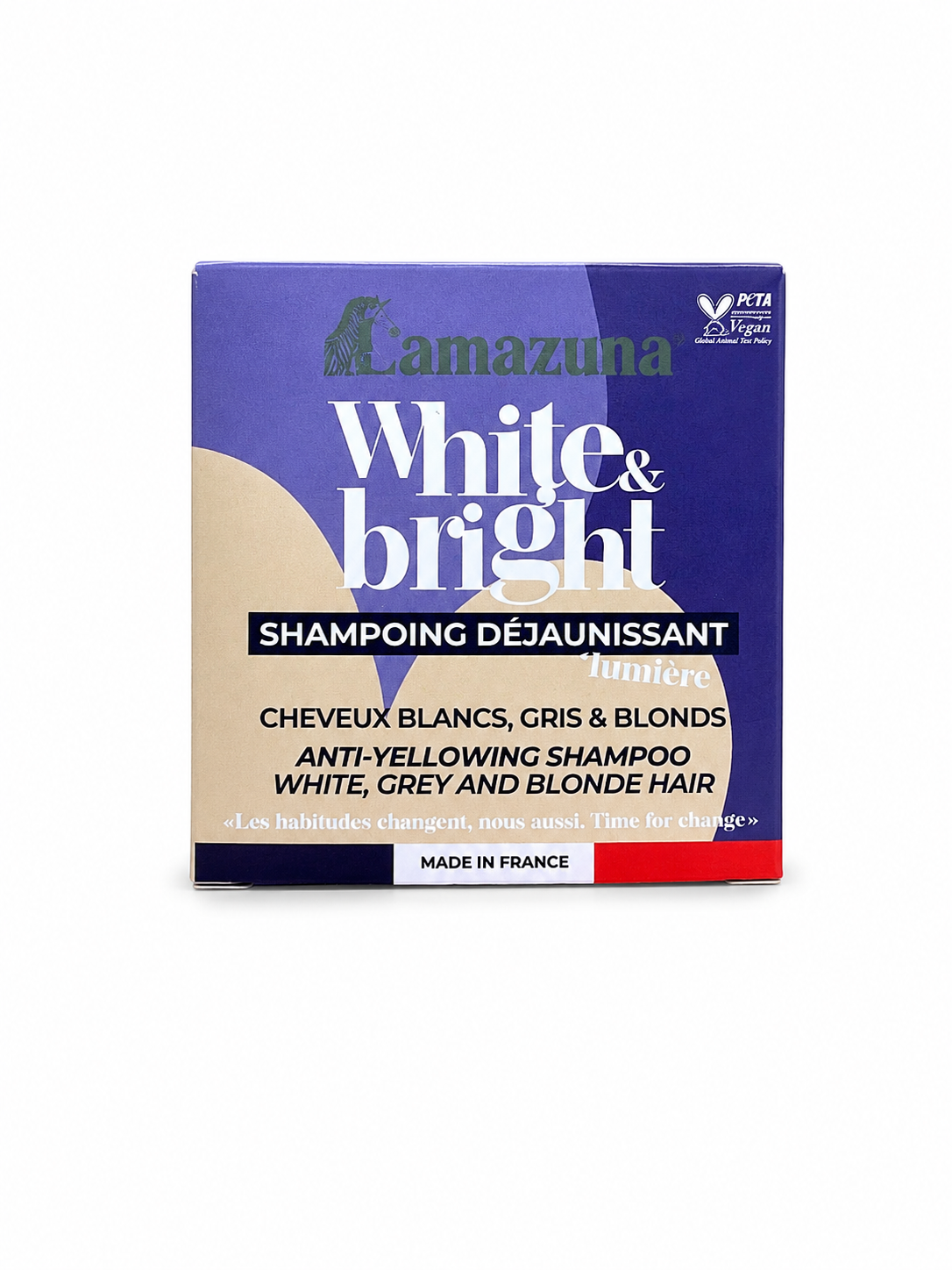 Champú sólido cabellos blancos con Índigo en polvo Lamazuna 1 ud