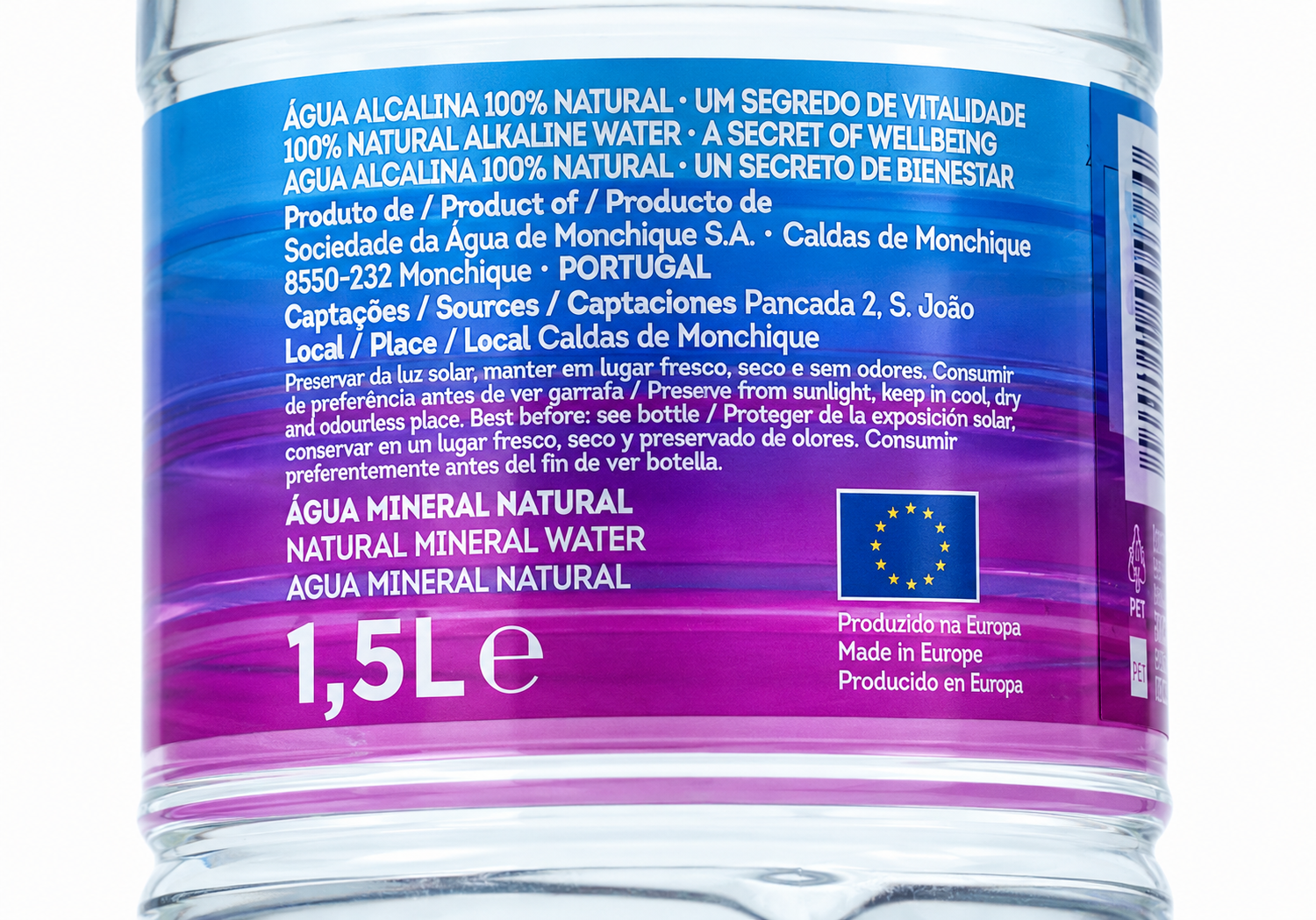 Agua Alcalina 9,5 Monchique 1,5 L
