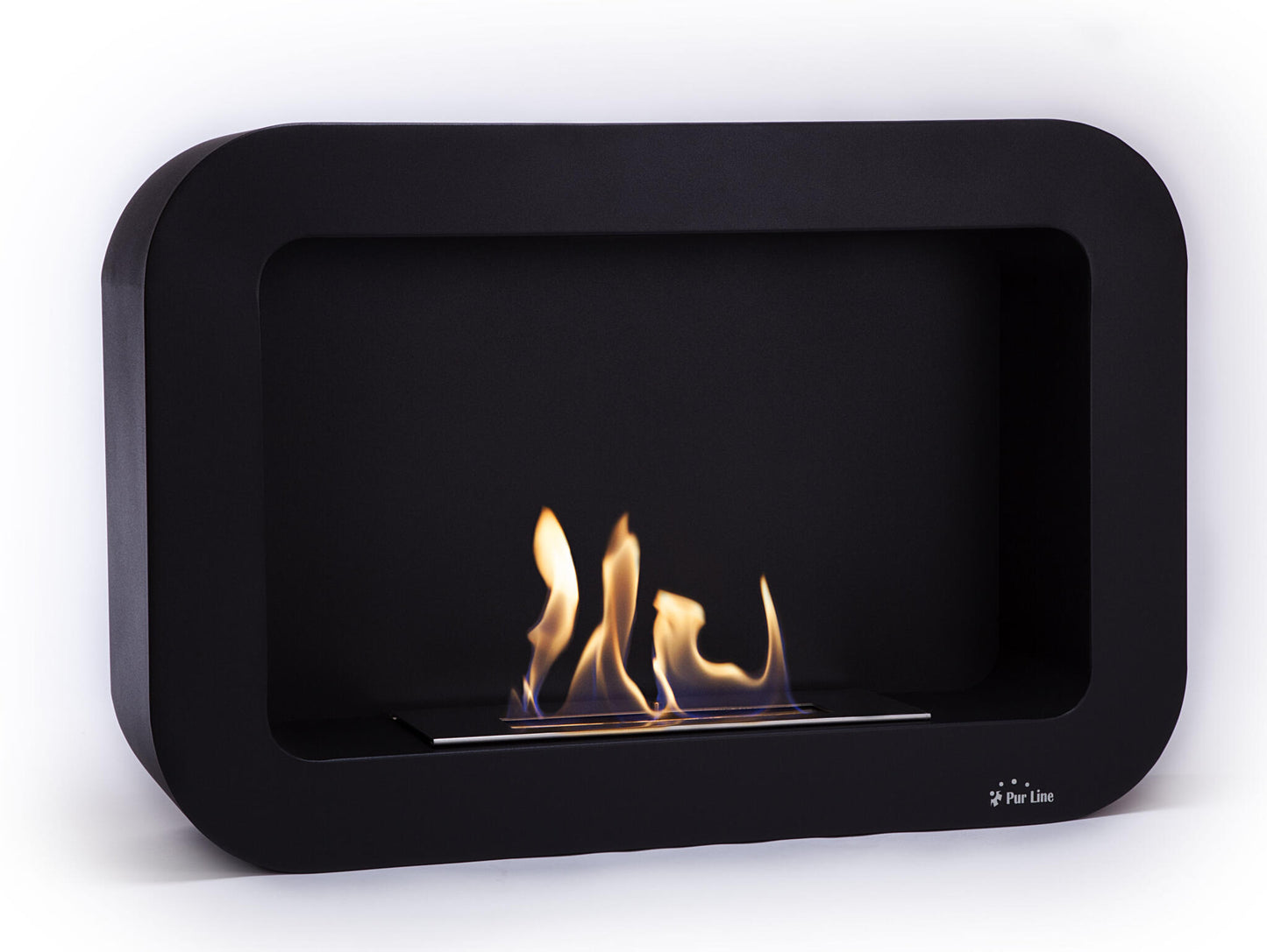 Chimenea De Etanol En Acero Inoxidable Negro Kore Purline_0