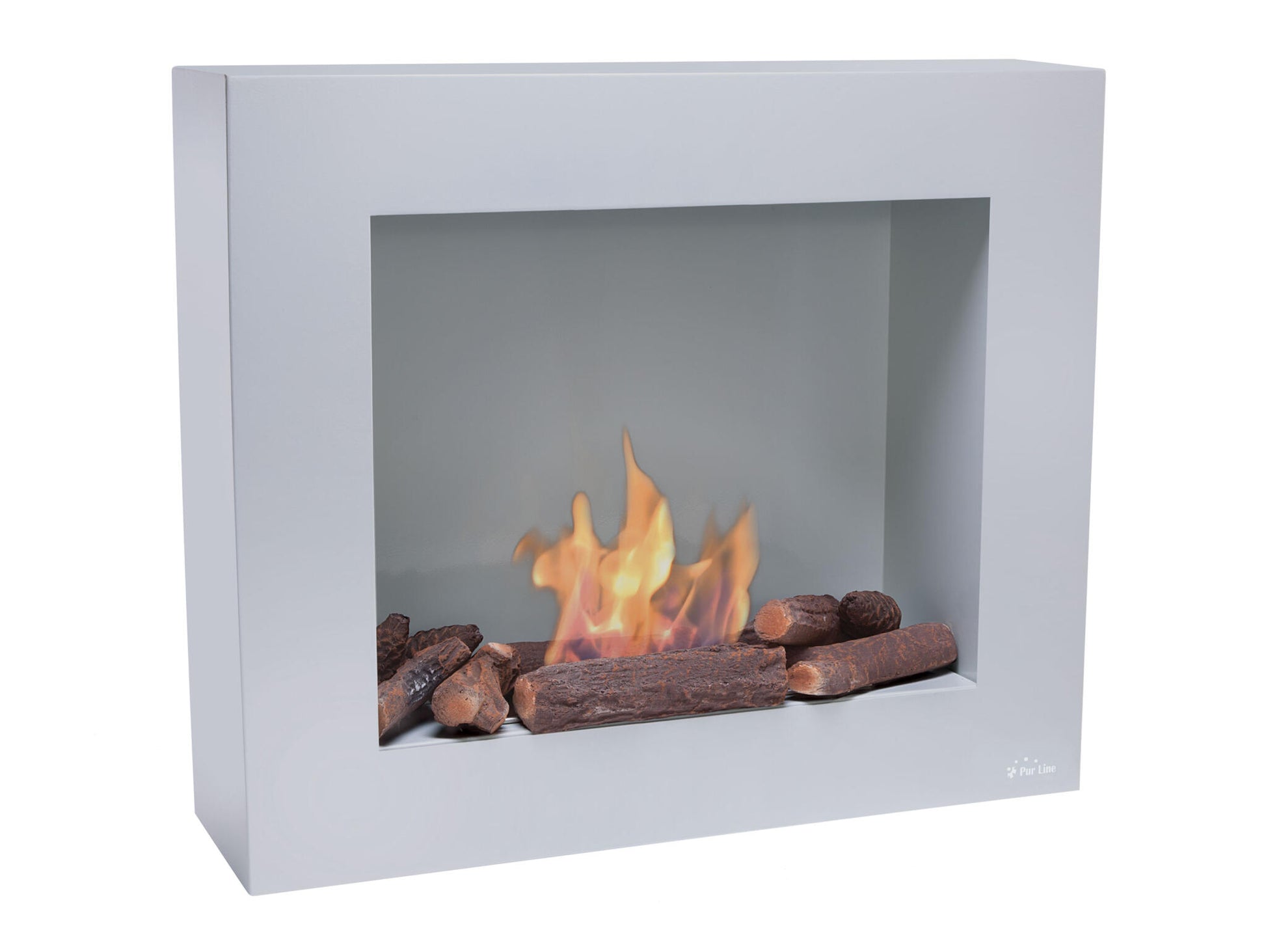 Chimenea De Etanol Gris Con Kit De Leños Bestbio-g Purline_0