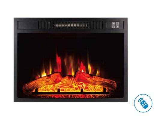 Chimenea Eléctrica 2000w Cristal Templado Negro Con Mando A Distancia Y Llama Ajustable Che-620 Purline_0